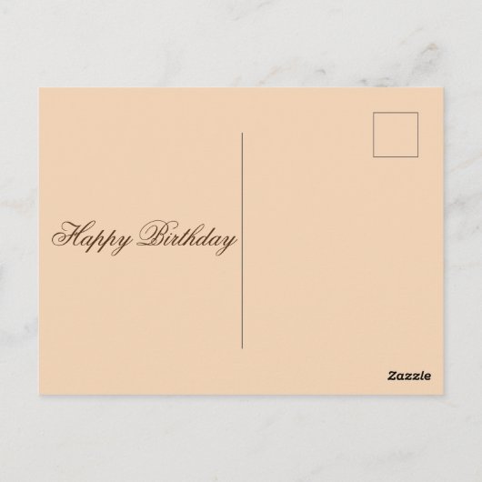 Happy Birthday Custom Card Postkarte (Rückseite)