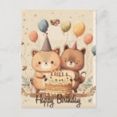 Happy Birthday Custom Card Postkarte (Vorderseite)