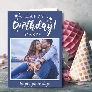 Happy Birthday Custom Foto and Text Karte