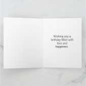 Happy Birthday Custom Foto Black Border Karte (Innenseite)