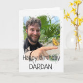 Happy Birthday Custom Foto Card Karte (Gelbe Blume)