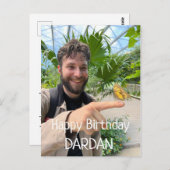 Happy Birthday Custom Foto Card Postkarte (Vorne/Hinten)