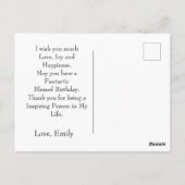 Happy Birthday Custom Foto Card Postkarte (Rückseite)