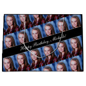 Happy Birthday Custom Foto Text Personalisiert Große Geschenktüte (Vorderseite)