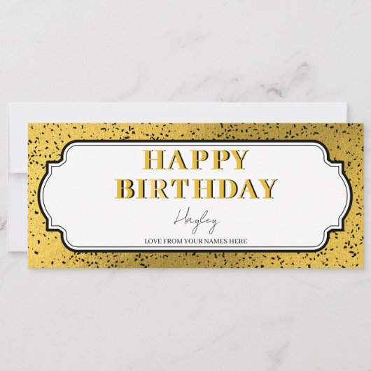 Happy Birthday Custom Geschenkgutschein (Vorderseite)