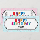 Happy Birthday Custom Geschenkgutschein (Vorne/Hinten)