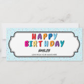 Happy Birthday Custom Geschenkgutschein (Vorderseite)