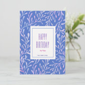 Happy Birthday Custom Holiday Card Feiertagskarte (Stehend Vorderseite)