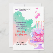 HAPPY BIRTHDAY Custom Holiday Card
