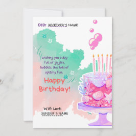 HAPPY BIRTHDAY Custom Holiday Card Feiertagskarte