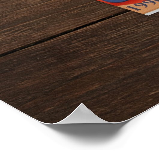 Happy Birthday Custom Licence Plate Lettering Sign Poster (Ecke)