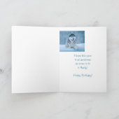 Happy Birthday Custom Name Husky Dog Humor Karte (Innenseite)