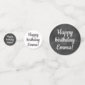 Happy Birthday Custom Personalisiert Chalkboard Gr Konfetti (Vorderseiten)