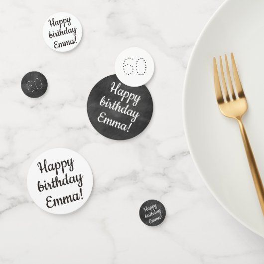 Happy Birthday Custom Personalisiert Chalkboard Gr Konfetti (Gruppe)