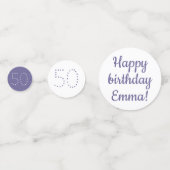 Happy Birthday - Custom Personalisiert Red & White Konfetti (Rückseiten)