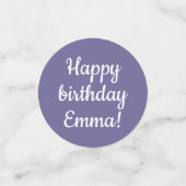 Happy Birthday - Custom Personalisiert Red & White Konfetti (Klein Vorderseite)