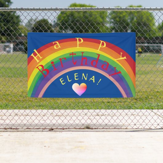 "Happy Birthday!"Custom Rainbow Banner (Insitu)