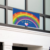 "Happy Birthday!"Custom Rainbow Banner (Äußeres Gebäude)
