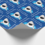 Happy Birthday Custom Shark Jaws Funny Geschenkpapier<br><div class="desc">Funny Custom Hai Kiefer Packpapier für Geburtstage und andere Anlässe.</div>