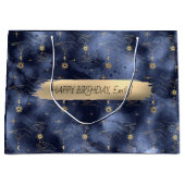 Happy Birthday Custom Text Trend Personalisiert Große Geschenktüte (Vorderseite)