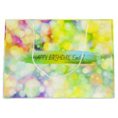 Happy Birthday Custom Text Trend Personalisiert Große Geschenktüte (Vorderseite)