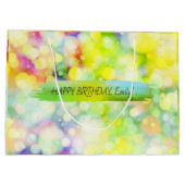 Happy Birthday Custom Text Trend Personalisiert Große Geschenktüte (Rückseite)