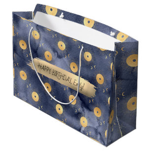 Happy Birthday Custom Text Trend Personalisiert Große Geschenktüte