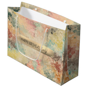 Happy Birthday Custom Text Trend Personalisiert Große Geschenktüte