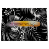 Happy Birthday Custom Text trendy Personalisiert L Große Geschenktüte (Vorderseite)