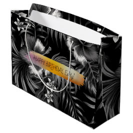 Happy Birthday Custom Text trendy Personalisiert L Große Geschenktüte