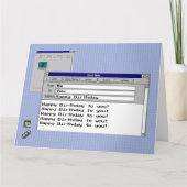 Happy Birthday Custom Text Windows 95 Computer Karte (Vorderseite)