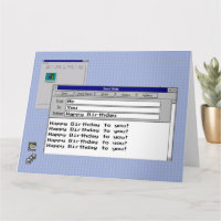 Happy Birthday Custom Text Windows 95 Computer