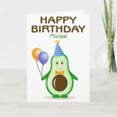 Happy Birthday, Custom Vegan Birthday Card Karte (Vorderseite)