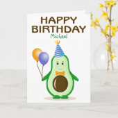Happy Birthday, Custom Vegan Birthday Card Karte (Gelbe Blume)