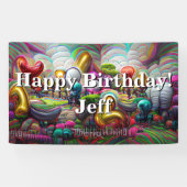 Happy Birthday Custom Vinyl Banner, 3' x 5' Banner (Horizontal)