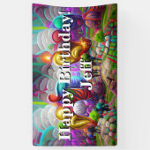 Happy Birthday Custom Vinyl Banner, 3' x 5' Banner (Vertikal)