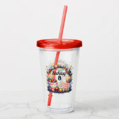 Happy Birthday Custom Year Acrylic Tumbler Acryltrinkbecher (Rückseite)