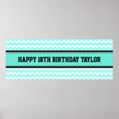 Happy Birthday Custom Year Name Banner Poster (Vorne)