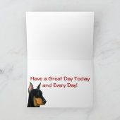 Happy Birthday Customizable Doberman Dog Card Karte (Innenseite)