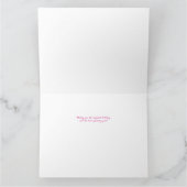 Happy Birthday Customizable Magenta XL Begrüßung Karte (Innenseite)
