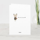 Happy Birthday - Cute Goat with a Cake Karte (Rückseite)