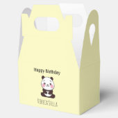 Happy birthday cute panda bear yellow geschenkschachtel (Geöffnet)