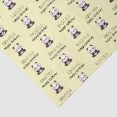 Happy birthday cute panda bear yellow seidenpapier (Ausschnitt)