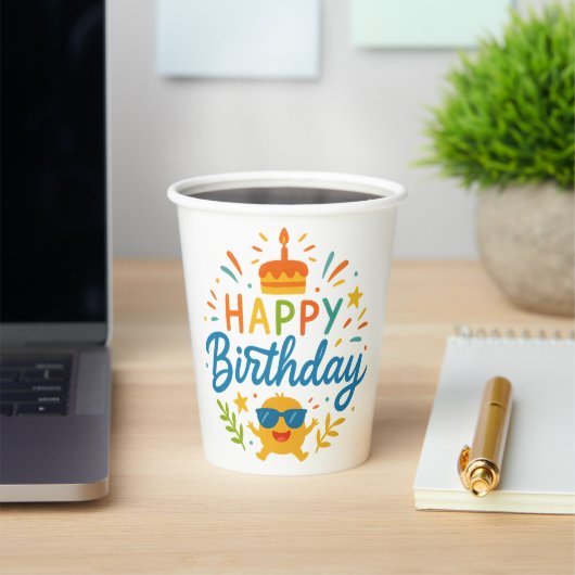 Happy Birthday | Cute Sunshine Party Paper Cup Pappbecher (InSitu)