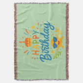 Happy Birthday | Cute Sunshine Throw Blanket Decke (Vorderseite Vertikal)