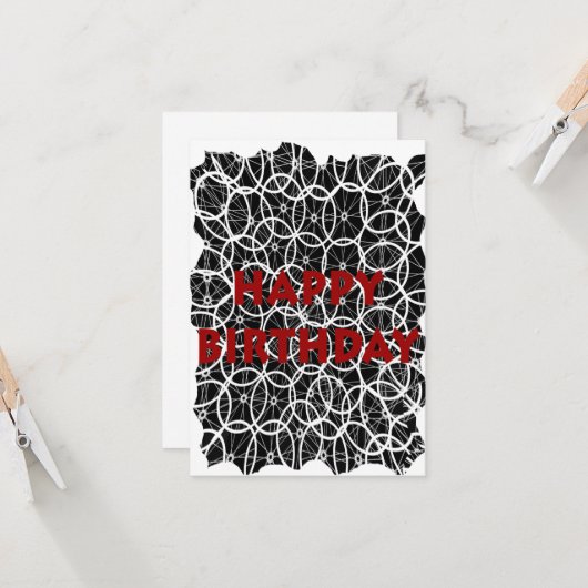 Happy Birthday Cyclist Karte (Vorderseite/Rückseite Beispiel)