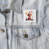 Happy Birthday Dachshund Dog  Button (Beispiel)