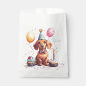 Happy Birthday Dachshund Dog Geschenktütchen (Vorderseite)