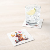 Happy Birthday Dachshund Dog  Rechteckiger Pappuntersetzer (Vor Ort)