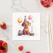 Happy Birthday Dachshund Dog  Serviette (Beispiel)